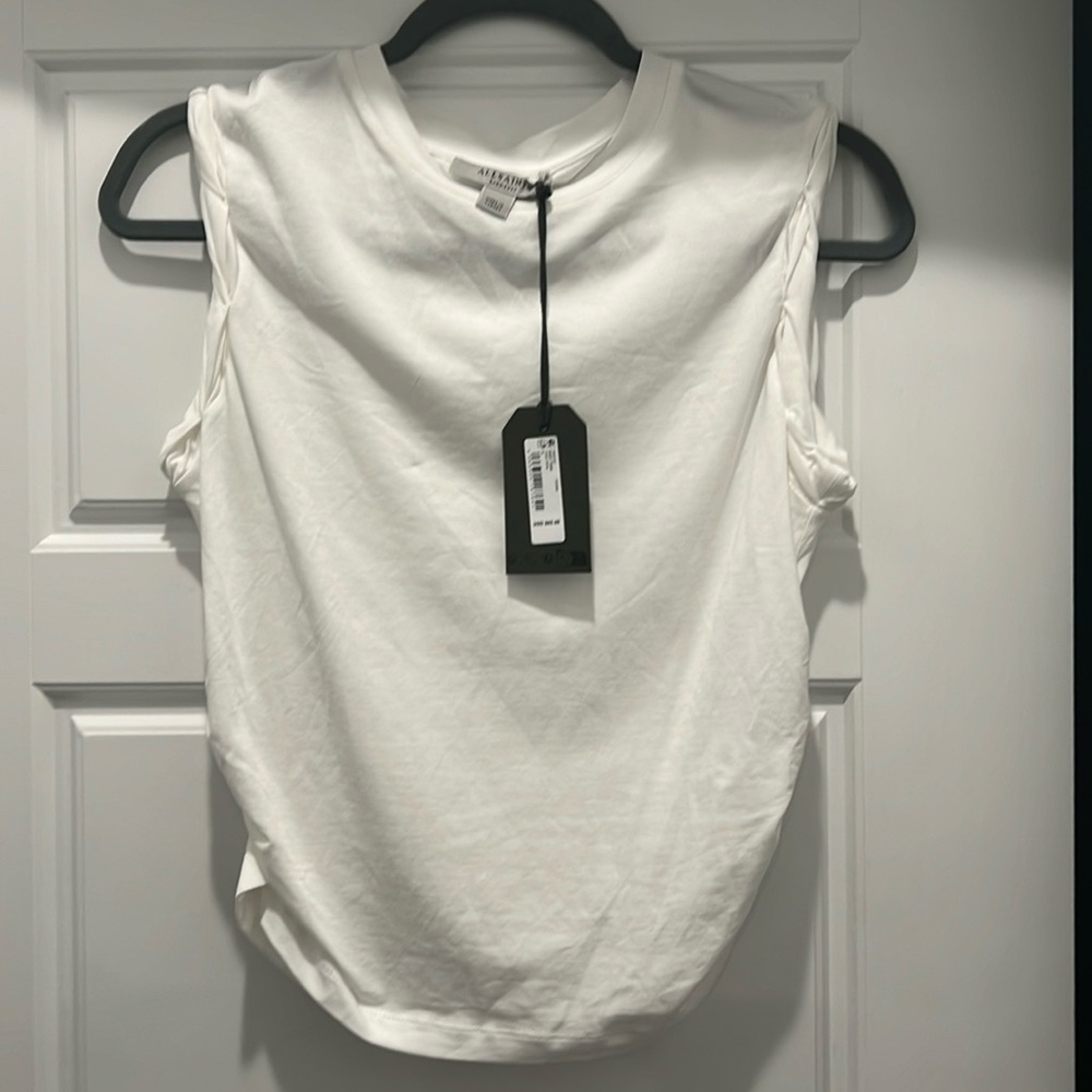All Saints white tee, size medium